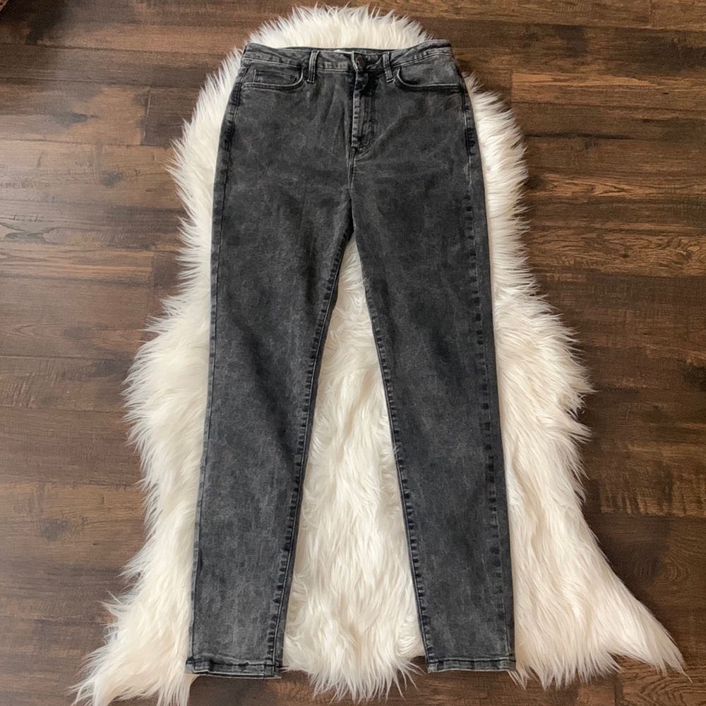 Forever 21 Gray Acid Wash Jeans